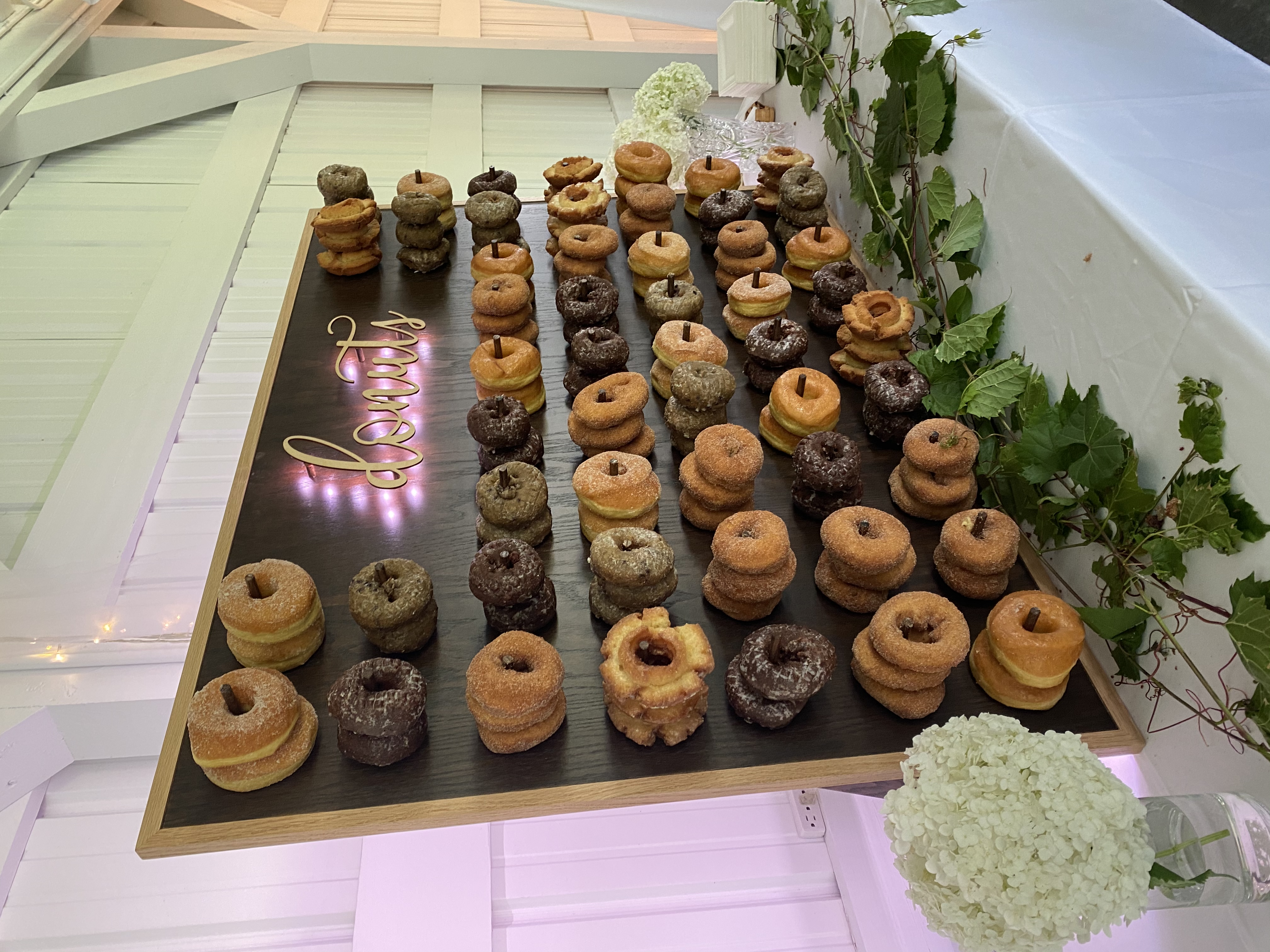 Donut board back structure view